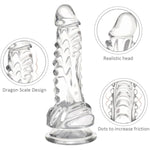 Dragon Dildo,6.7 Inch Clear Dildo With Suction Cup For Hand-Free Play,Fantasy Dildo Adult Toys For Beginner Women And Couple