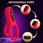 Vibrating Cock Ring With Clitoral Stimulator, Pleasure Penis Ring Vibrator Couples Adult Sex Toys For Men Women, 9 Vibrations Male Couple Sex Toy Cockring Adult Sex Toys & Games
