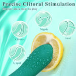 G Spot Vibrator For Women, Clitoral Simulator Adult Sex Toys Female Dildo Vibrators With 5 Wiggling & 10 Vibrating Modes Bullet Vibrators Anal Plug Anal Toys For Couple, Green