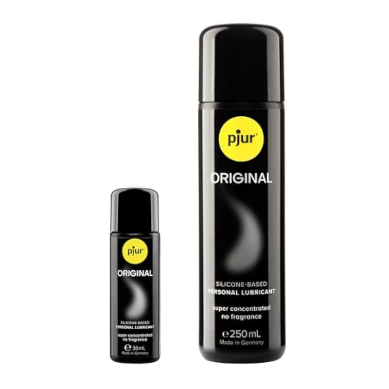 Original Super Concentrated Silicone Personal Lubricant 8.5 Fl Oz & Original Silicone Personal Lubricant 1.02 Fl Oz - Couples Sex Toys Bundle