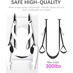 Door Sex Swing Love Slings With Widen Seat Cushion, Bdsm Door Hanging Bondage Set Handcuffs Leg Restraints Spreader Adult Toys, Straps Adjustable Max Load 300Lbs, Couples Travel Gifts (Black Kit Us)