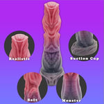 Realistic Monster Silicone Dildo, 9 Inch Big Shaped Liquid Dildo With Strong Suction Cup, Liquid Silicone Huge Thick Dildo, Anal Plug Dildo Prostate Massager, Adult Sex Toy For Women Men And Couples