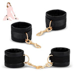 Sex Bondage Bdsm Kit Restraints - 4Pcs Sets With Adjustable Handcuffs Wrist Ankle Cuff Fetish Adult Sm Games Sex Toys For Couple Beginner