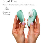 Liberty 2 Sage Pleasure Air Clitoris Sucker With Travel Case & We-Vibe Pivot Vibrating Cock Ring - Couples Sex Toys Bundle