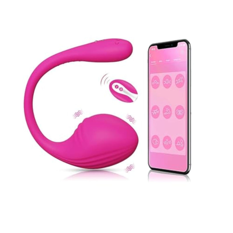 App & Remote Control G-Spot Panty Egg Vibrator Dildo Anal Sex Toys With 10 Vibration Modes,Long Distance Wearable Waterproof Massager + Usb Charging Cable (6Mm)