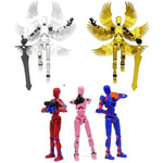 T13 Action Figure Set 5 Pack, Titan 13 Action Figure, Dummy 13 Action Figures, Nova 13 Robot Toy, 3D Printed Lucky T 13 Toy For 6-12 Years Old Kids, Grandson Birthday For Boys