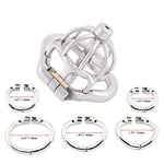Chastity Locked Small Male Ergonomic Design Cock Cage With Urethral Tube T245 (45Mm M Size)
