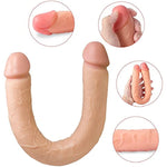 18.1 Inch Super Long Double Ended Dildo Vaginal Anal Play Flexible Realistic Double Head Dildo For Women Lesbian Couples