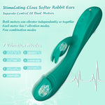 Rabbit G Spot Vibrator Sex Toys, 7 * 7 Vibrating Modes 8.4'' Couple Realistic Vibrators Anal Dildo Wand Adult Toys, Adult Sex Toys For Women And Couples Pleasure (Green)
