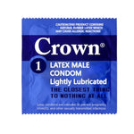 Crown Condoms — 250 Count — Lubricated Latex Condoms — Pack of 250