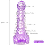 Dragon Dildo,7.8In Purple Dildo Monster Dildo With Suction Cup For Hand-Free Play,Fantasy Dildo Jelly Dildo Adult Sex Toys For Women Men And Couples