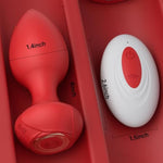 Anal Plug Sex Toys - 2Pcs Silicone Anal Toys Butt Plug Training Kit With Diamond Adult Sex Toys And Games For Men & Women, Red
