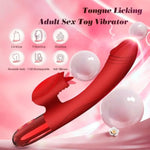 Womens Sex Toys G Spot Vibrator,Mini Vibrator With 10 Tongue Licking & 10 Vibration Mode,Bullet Vibrators Clitoral Stimulator Vibrating Dildo Adult Sex Toys For Women,Heating Waterproof & Rechargeable