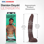 Doc Johnson Signature Series - Damion Dayski - 12 Inch ULTRASKYN Dildo with Removable Vac-U-Lock Suction Cup - F-Machine & Harness Compatible - for Adults Only, Chocolate