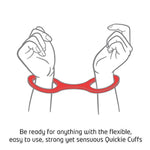 Cc Games Quickie Cuffs Flexible Strong Silicone Cuffs- Medium Red