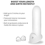Frosted Penis Sleeve W/Strap