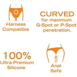 Silicone Dildo for G-Spot and P-Spot Stimulation with Harness Dilator Design