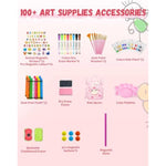 Art Easel Accessories Kit for Kids, Easel Supplies Set with 100+ Art Creation Tools