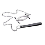 Stainless Steel Sm Clip Adjustable Pussy Clamp With Metal Chain For Women, Adult Sex Bondage Torture Restraint Clamps Slave Game Sm Erotic Toy
