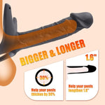 Realistic Penis To Enlarge Prolong, Strap-On Dildo Adjustable Elastic Waistband Silicone Hollow Dildo, Adult Male Sex Toys Enlargement, Dildos Sleeve For Gay Men And Couples