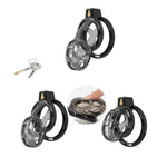 Silicone Chastity Cage Male Cock Cage Pink Penis Cage Sex Toy Chastity Devices Lock Design Bdsm Toys For Couples Sex (D12-Short,Black)