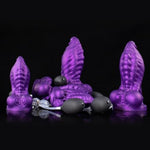 Purple Monster Dildo Squirting Fantasy Dildo With Strong Suction Cup, Thrusting Dildo Thick Anal Dildo With Enema Ball,9.4" Ejaculating Dildo, Adult Toys For Women Men (D220-S)