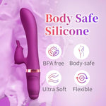 Vibrator Sex Toy Female G-Spot Rabbit Clitoral Rotation Vibrating Waterproof Body-Safe Silicone Usb Rechargeable Massage Couples