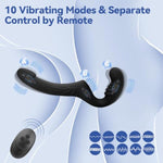 Strapless Strap On Double Sided Dildo For Women, 10 Strong Vibrating Anal Clitoral G Spot Vibrator With 6 Inch & 4 Inch Realistic Dildo, Wearable Pegging & Lesbian Sex Toys With Remote Control