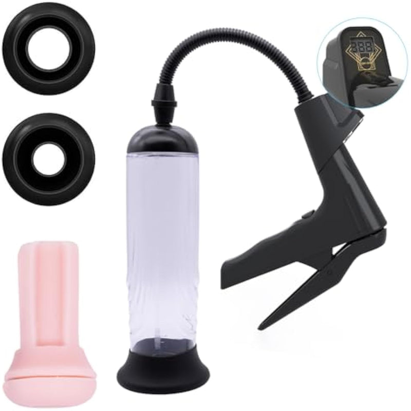 Penis Pump, Manual Vacuum Penispumps For Men Enlargement Pump, Penis Extender Enlarger With Pressure Gauge And Pocket Pussy, Cock Pump Dick Pump For Male, Adult Sex Toys For Men