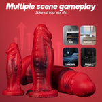 Silicone Thick Dildo With Big Head, Huge Realistic Anal Dildo With Suction Cup, Soft Yet Firm Sex Toys For Men And Women, Fantasy Penis For G-Spot Stimulation, 6.14''Red