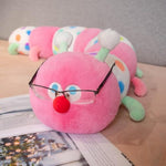 35.4 Inch Caterpillar Stuffed Animals Colorful Plush Toys Hugging Pillow Jumbo Soft Plushies Doll (Pink)