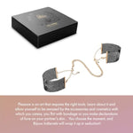 Désir Métallique – Wearable Silver Mesh Bracelets Turn Into Handcuffs With Detachable Chain, 15–24?Cm (Black)