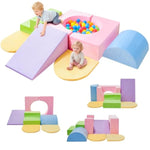 Climbing Toys For Toddlers Indoor,7-Piece Foam Toddler Climbing Blocks Set, Colourful Soft Play Climbing,Play Gym Climber Structures For Toddler,Climb And Crawl Play Set With Widended Velcro