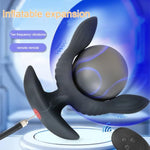 Inflatable Butt Plug Anal Vibrator, Silicone Prostate Massager With 10 Modes Remote Control, G-Spot Stimulation Anal Plug Trainer Dilator, Sm Masturbation Sex Toy