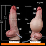 Realistic Dildos Male Ejaculating Dildo Female Inflatable Dildo Squirting Dildos With Suction Cup Silicone Fake Penis Sex Toy (A)