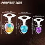 Luxury Liquid Silicone Anal Plug With Jeweled Crystal Beads, G-Spot Stimulation, Ideal For Beginners, Suitable For Men, Women, And Couples