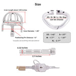 Chastity Locked Small Male Ergonomic Design Cock Cage With Urethral Tube T245 (45Mm M Size)