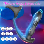 Prostate Massager Anal Vibrator With Cock Ring 10 Thrusting Modes Anal Plug For Men P Spot Stimulation Male Sex Toys Dildos For Women Men Couples Remote Control