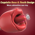 Vibrator Adult Sex Toys For Women - Rose Sex Toy With 360° Licking And 8 Vibration Modes, Adult Toy With Unique O-Shaped Handle, Clitoral Nipple Stimulator Adult Toys For Women Couple