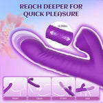 Thrusting Rabbit Vibrator Women Sex Toy, Vibrating Dildo G Spot Clitoris Stimualtor With 3 Thrust 7 Vibration Pulsing Modes, Nipple Anal Adult Sex Toy For Female Couple