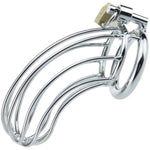 5.52 In Large Male Cock Cage Chastity Devices- Waterproof Reusable Lock Cage Devices Lightweight Cages Sex Toy For Men, Silver