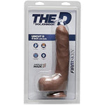 Doc Johnson The D - Uncut D - 9 Inch with Balls - FIRMSKYN - 8.75" Long and 1.75" Wide - Suction Cup Base - O-Ring Harness Compatible Dildo - for Adults Only, Caramel