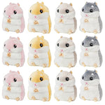 12 Pieces Cute Hamster Stuffed Animal Bulk Hamsters Plush Toy Small Stuffed Doll With Chain For Kid Boy Girl Party Favors Goodie Bag Fillers Carnival Prizes Birthday Gift, 4 Inches (Lovely Style)