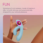 Cora Thumping G-Spot Rabbit Vibrator For Women - G Spot & Clitoral Stimulation Adult Toy With 10 Thumping & 10 Vibration Modes & Travel Lock - Splashproof, Wireless Sex Toys For Women (Blue)