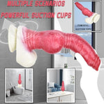 Silicone Realistic Dildo, Powerful Suction Cup Female Sex Toys Dog Animal Dildo Suitable For Adult Lesbian Ouples And Male Anal Sex