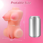 Male Mini Realistic Doll, Ultra-Soft Male Masturbator Equipped With 3D Textured Breasts And Vagina, Easy To Clean, Specially Designed For Men For A Better Experience.