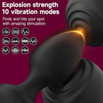 Anal Plug Sex Toys - 2Pcs Silicone Anal Toys Butt Plug Training Kit With Diamond Adult Sex Toys And Games For Men & Women(Black)