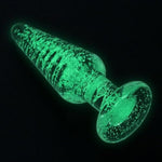 Glass Anal Plug Set Glow In The Dark 3 Piece Crystal Butt Plug Training Kit Sex Toys For Adult Men Women Couples
