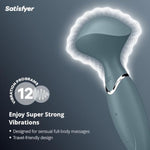 Mini Wand-Er Vibrator Sex Toy | Adult Toys For Women | Wand Vibrator In Travel Size | Vibrating Sexual Pleasure Device | Stimulation Vibrators | Woman Sextoy (Gray)