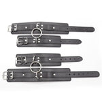 Sm Bondage Set, Bdsm Bondage Set, Sex Toys Including Bondage Strap, Thigh Cuffs And Handcuffs For Bondage Lovers, Couples, Beginners And Professionals, Black